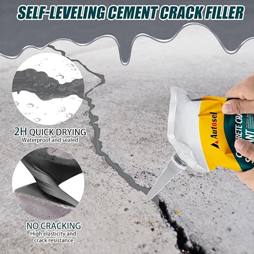 Self-Leveling Cement Crack Filler, Fast Drying Concrete Crack Filler, - Image 4