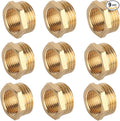 9pcs Brass Reducer Hex Bushing, 1/2" NPT Male to 3/8" NPT Female Adapter | by lasuroa