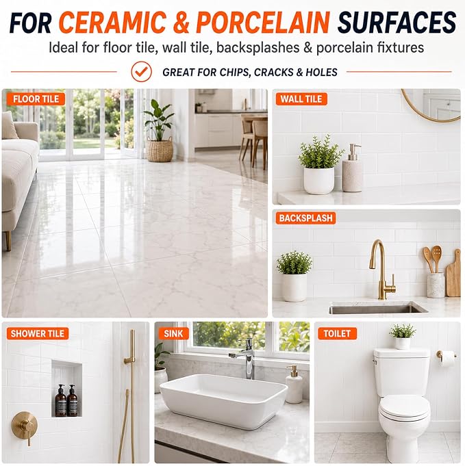 Tile Repair Kit, Ceramic & Porcelain Epoxy Putty - Image 8