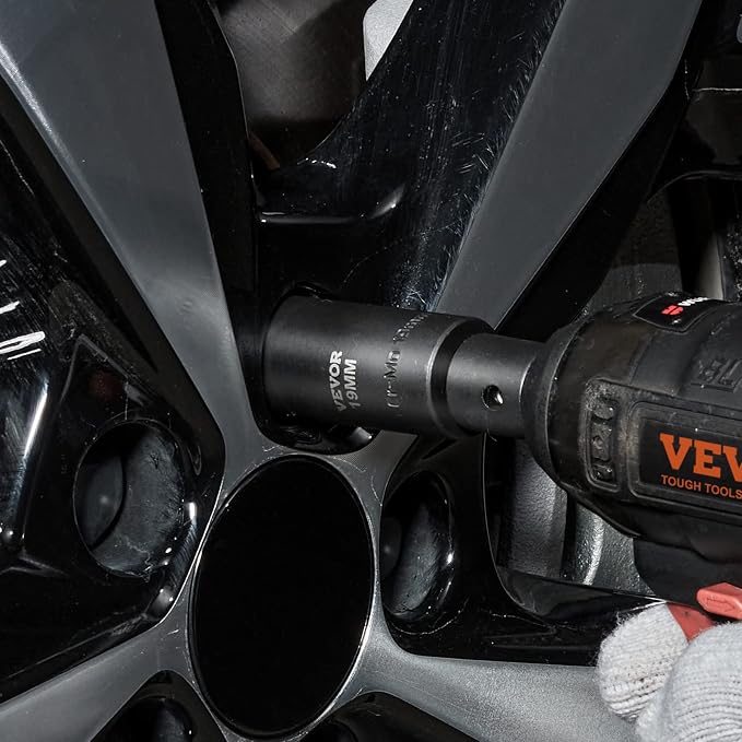 VEVOR Impact Socket Set 3/8" Drive, SAE 1/4"-3/4" Metric 6-19mm, - Image 8