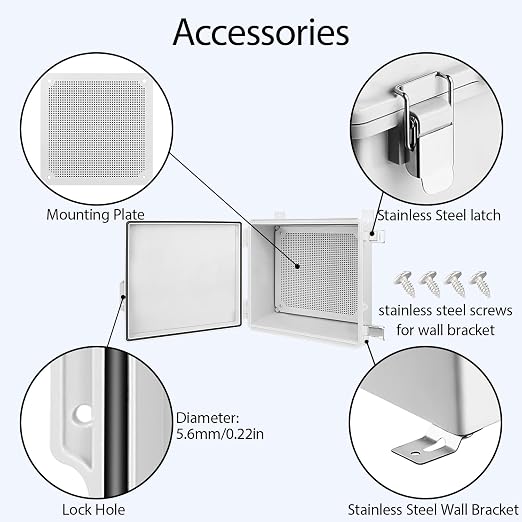 Electrical Box, IP67 Waterproof Hinged Cover Stainless Steel Latch Junction Box - Image 4