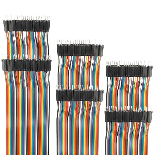 120pcs 30cm Breadboard Jumper Wires Male to Male Multicolored Dupont Wire 11.8 by EDGELEC