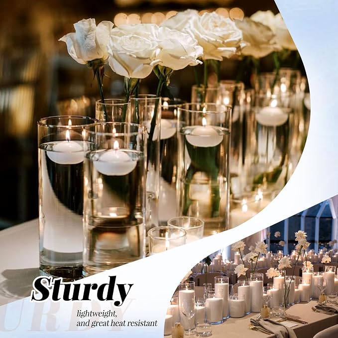 12Pack Glass Cylinder Vases for Centerpieces - Image 7