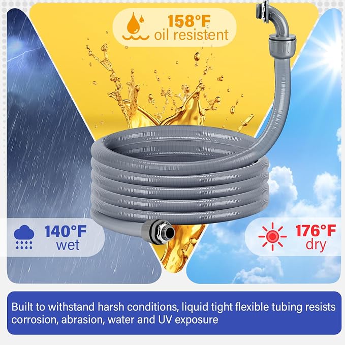 Liquid-Tight Conduit Connector Kit, Flexible Non Metallic Liquid Tight - Image 5