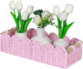 CubesLand Paper Rope Scalloped Edge Gift Basket Empty | Small Living Room by CubesLand