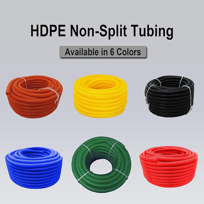 Flexible Polyethylene HDPE Non-Split Corrugated Wire Loom Tubing - Image 2