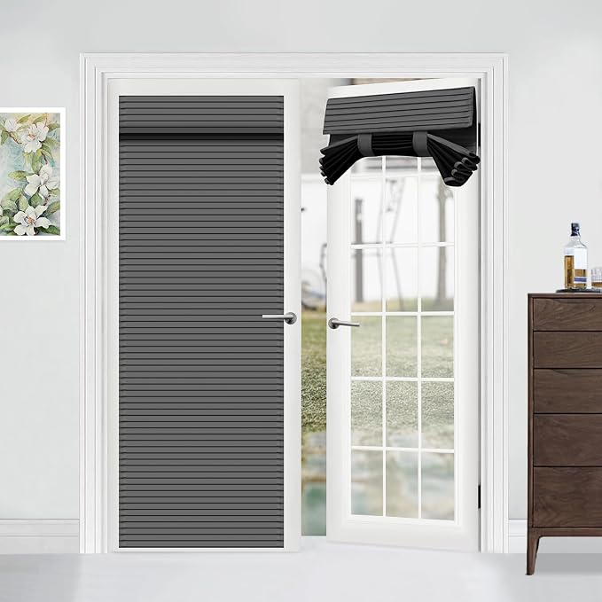 Muamar French Door Curtains Privacy Door Blind, Front Door Window Curtain by Muamar