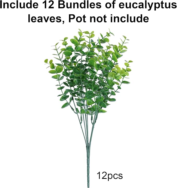 Artificial Plants for Outdoors Outside Spring Summer Decoration, 12 Bundles - Image 4