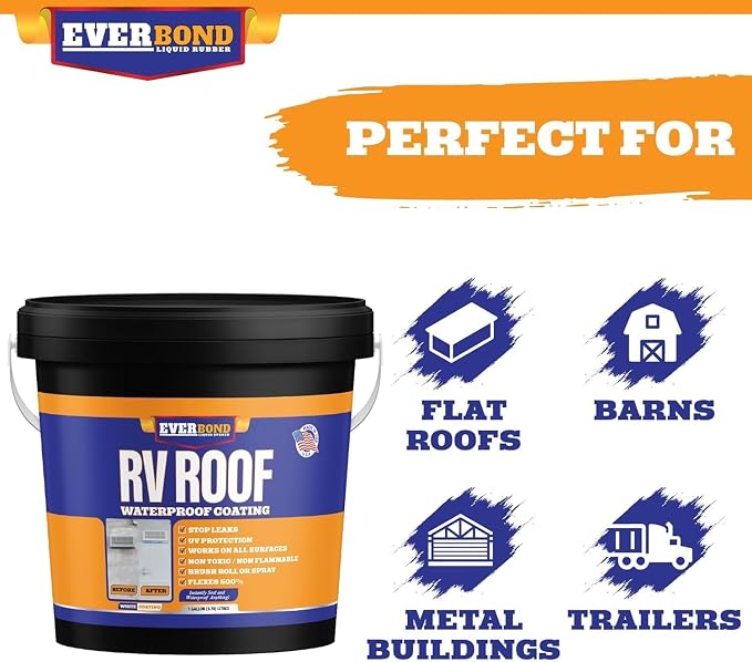 RV Roof Coating, Solar Reflective RV Roof Sealant, Waterproofing - Image 5
