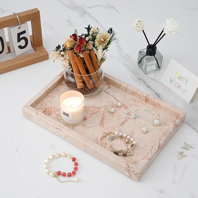 Marble Bathroom Tray, Pure Natural Vanity Tray | Marble Trays - Image 2