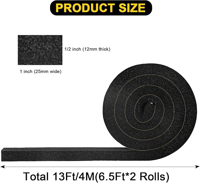 Open Cell AC Window Seal, Maximum Compression, Gap Blocker 1x1/2In | Soft foam - Image 6
