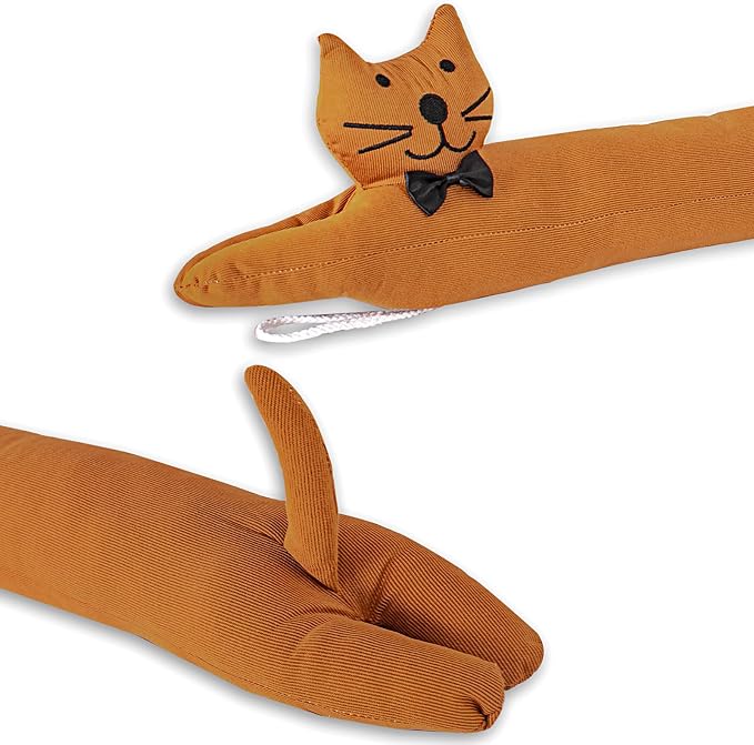 Cat Fabric Under Door Draft Stopper, 3LB Heavy Duty Decorative Soundproof Door - Image 3