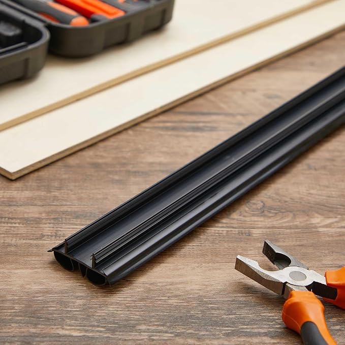 Pushglossy 2 Pcs 32" Double Bubble Kerf Door Sweep 1-3/4" Wide Vinyl - Image 7