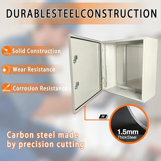 NBCYUNER 24x16x8 Electrical Enclosure Box NEMA 4 Outdoor Enclosure, IP66 - Image 5