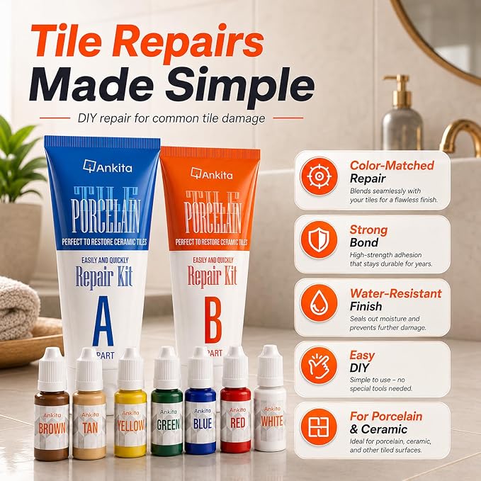 Tile Repair Kit, Ceramic & Porcelain Epoxy Putty - Image 7
