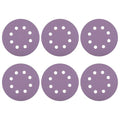 HARFINGTON 10Pcs 5Inch Sanding Disc 8 Hole 80Grit Purple Aluminum Oxide | Hook by HARFINGTON