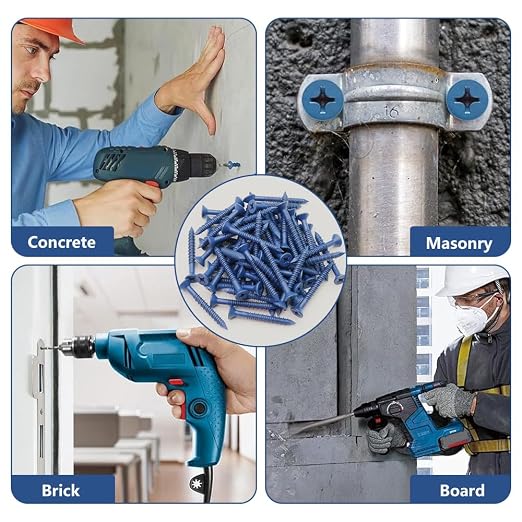 60Pcs 1/4" x 2-1/4”Concrete Screws - Image 5