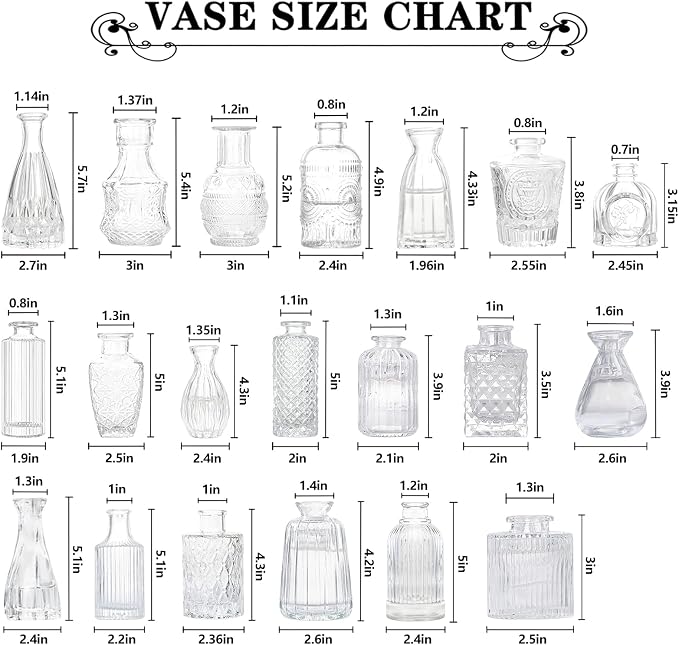 Glass Bud Vases -Set of 20 for Flowers, Small Clear Bud Vases in Bulk for - Image 7
