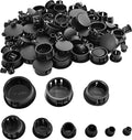 190 Pcs Black Plastic Hole Plugs, 9 Sizes Round Screw Hole Plugs | Flush Type by Unknown