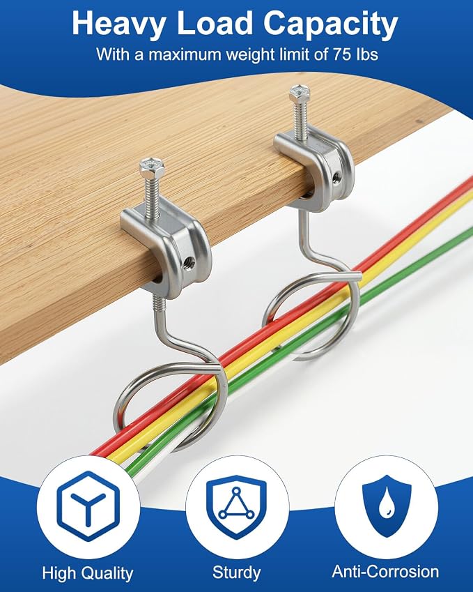50Pack 1/4" x 20 Beam Clamp, 2 Inch Small C Clamps - Image 4