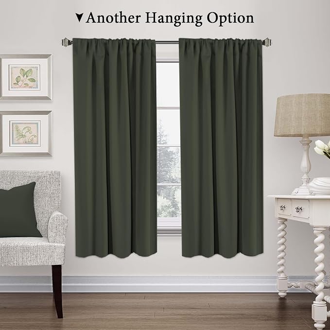 H.VERSAILTEX Blackout Tie Up Curtain 2 Panels Thermal Insulated Window Shade - Image 6