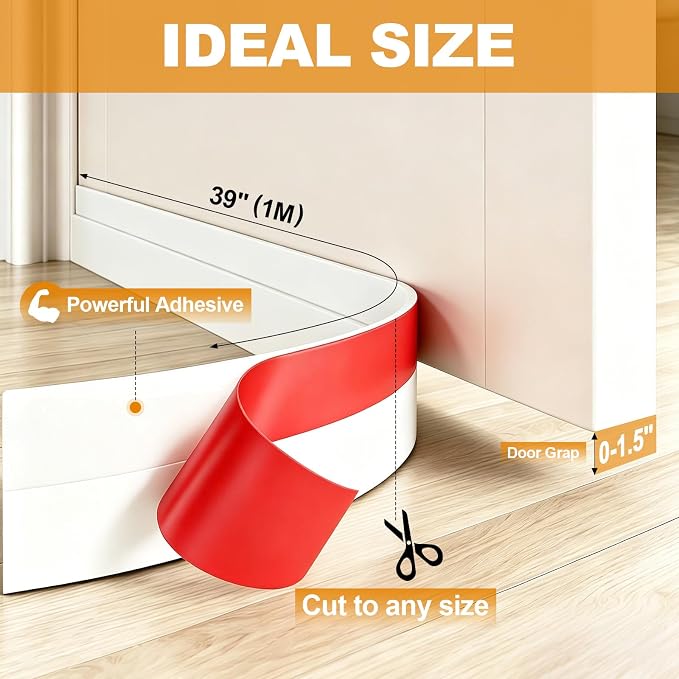 Under Door Gap Filler for Exterior/Interior Doors, Blocks Draft | 78'' Length - Image 2
