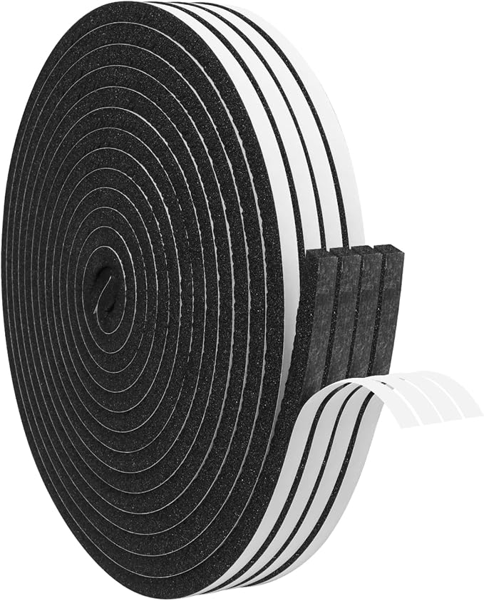 DGSL Foam Weather Stripping, 1/4" x1/4", 131Ft Door Window Seal Tape | Self by DGSL