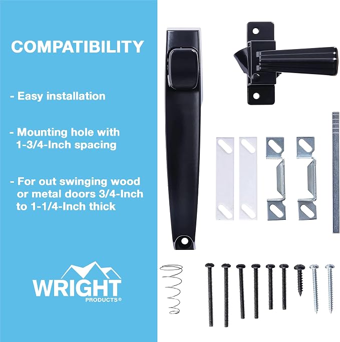 Wright Products V333BL Tie Down Push Button Door Latch - Image 7