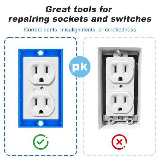 4PCS 1/4" Single Gang Box Extender, Outlet Box Extender, 8 Screws | Sturdy Blue - Image 5