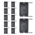 12PACK 18 Cu. in 1 Gang Electrical Box, PVC New Work Outlet Box, Single Gang by Unknown