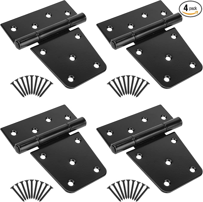 3-1/2" Heavy Duty Gate Hinges, Durable Gate Strap Hinges by SANKINS
