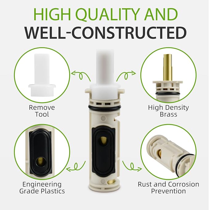 1222 Replacement Cartridge Kit for Moen One Handle Posi Temp Faucet, Compatible - Image 2
