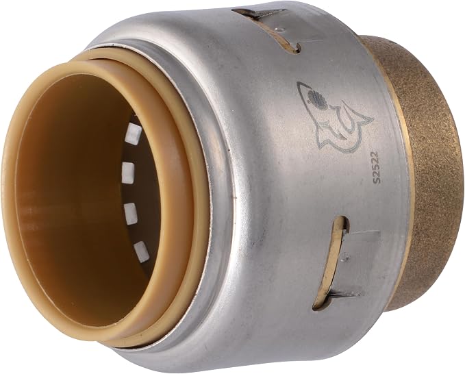 SharkBite Max 3/4 Inch Push Cap, Push to Connect Brass Plumbing Fitting by SharkBite