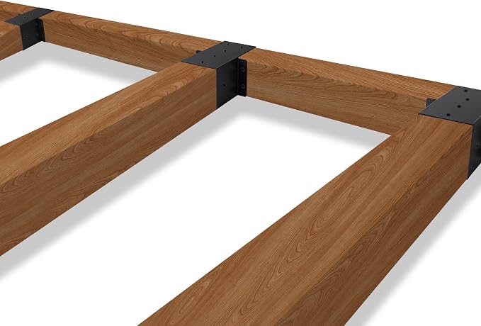 8 Pcs 4”x 4”Pergola Brackets, Post Top Rafter Brackets Wall Mount Support - Image 7