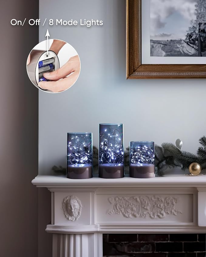 Homemory Flickering Flameless Candles - Image 3