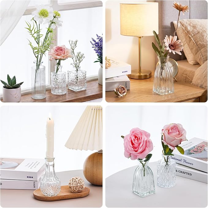 Fixwal 36pcs Glass Bud Vase Bulk Set, Wedding Decorations, Table Decor - Image 6