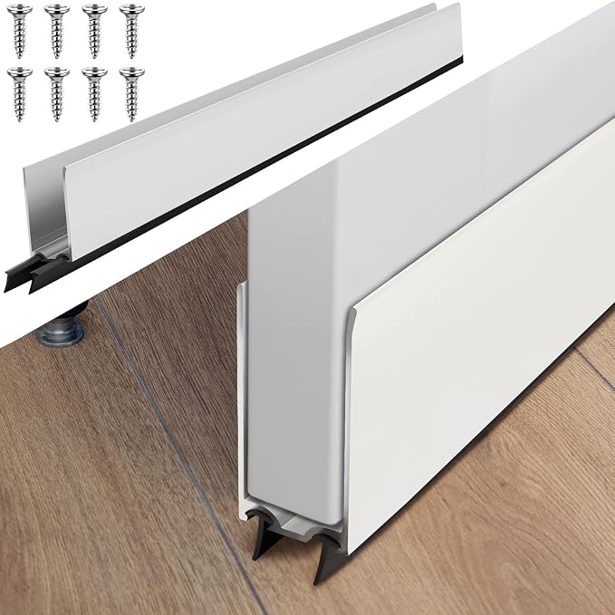 Pushglossy 1 Pack 1" x 35.5" Storm Door Sweep Replacement Bottom Sweep Aluminum by Pushglossy