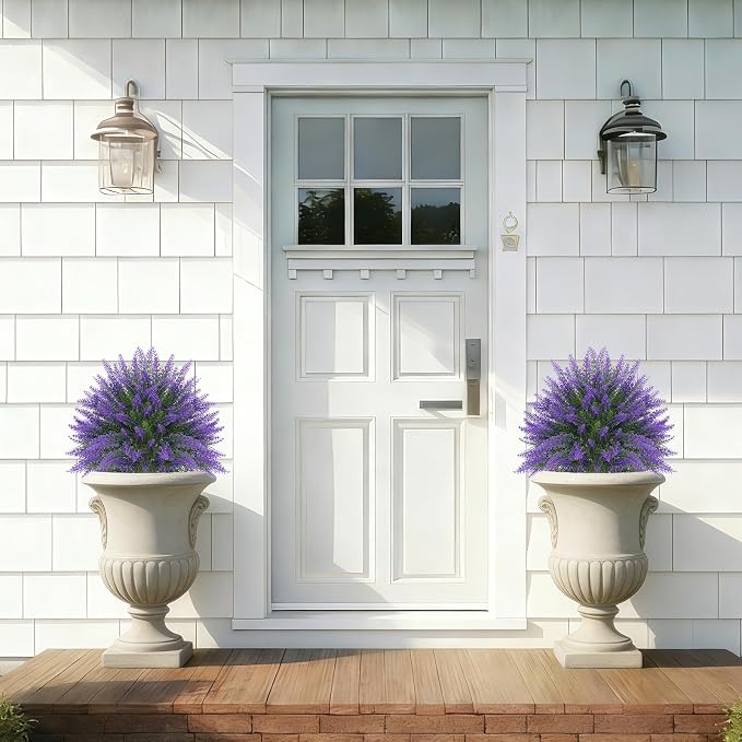 Grooy Artificial 2 Pack Lavender UV Resistant Topiary Ball - Image 2