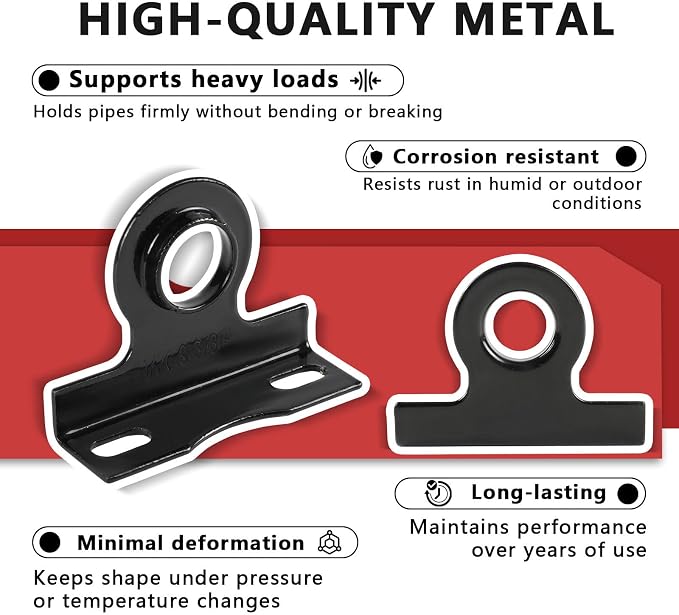 10 Piece EFIELD 1/2" Copper or 3/8" IP Metal Made Pipe Stay Hanger | - Image 3