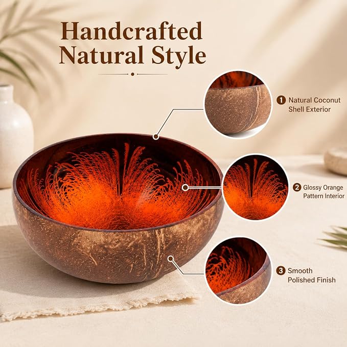 Natural Coconut Bowl Key Decorative - Image 3