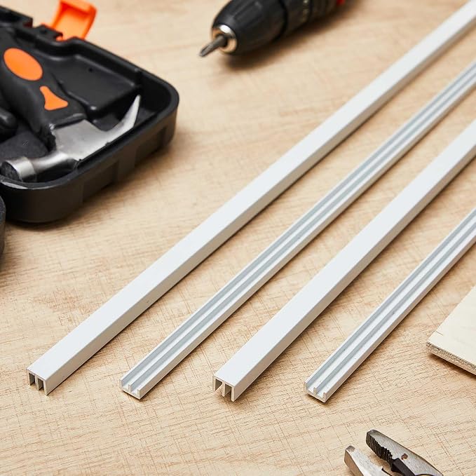 1 Set Metal Sliding Door Track Set, 4FT Metal Upper & Lower Tracks - Image 7
