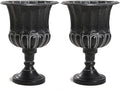 Worth Garden 25" H. Metal Urn Planters 2-Pack by WORTH