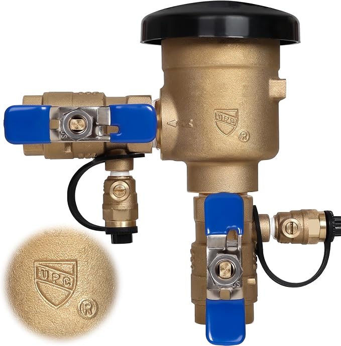【UPC® Certified】3/4" Brass Pressure Vacuum Breaker, 400PSI Max, Heavy Duty by ONDAQUA