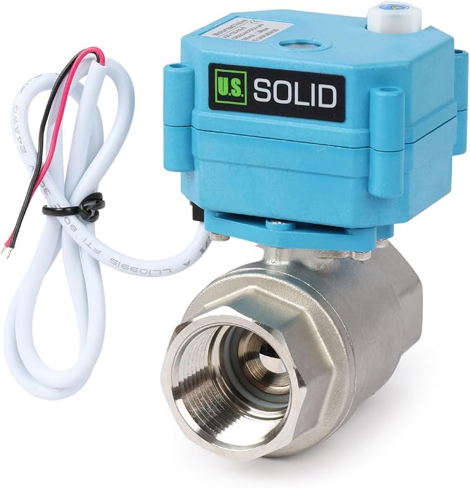 U.S. Solid 1inch Stainless Steel Motorized Ball Valve, Full Port, IP67 - Image 2
