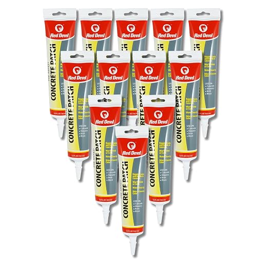 Red Devil 0645 Concrete Repair Patch, Cement Crack Filler, 5.5 Oz. Squeeze Tube by RedDevil
