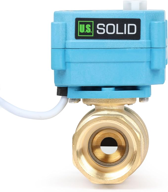 U.S. Solid 1inch Brass Motorized Ball Valve, Full Port NPT, IP67 Waterproof - Image 3