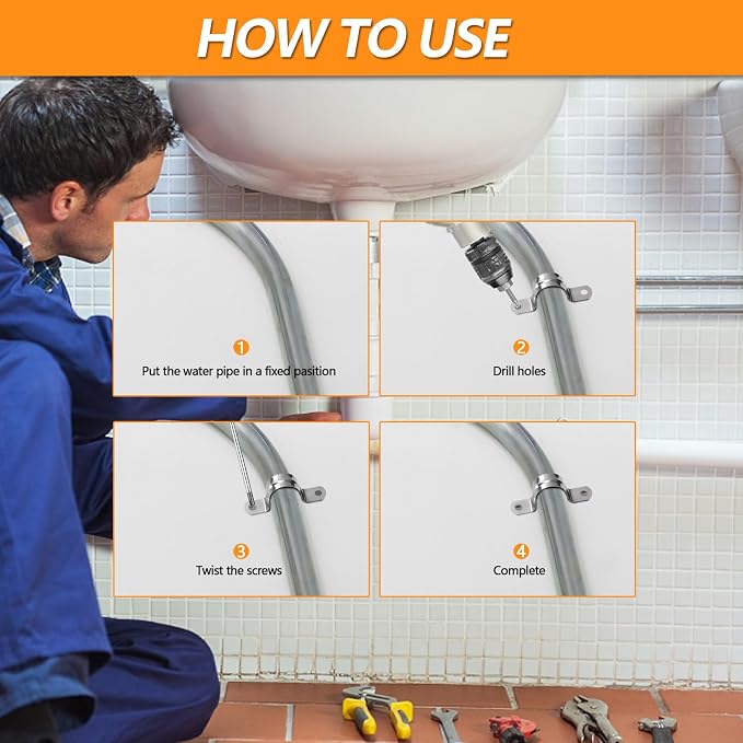 M12 Pipe Clamps, 1/2 Inch 304 Stainless Steel Conduit Clamps | Conduit Clamps - Image 7