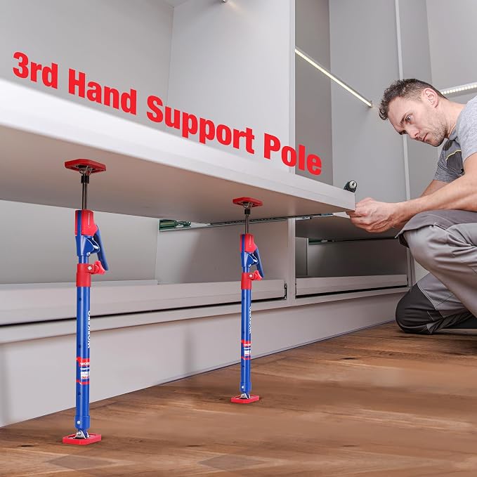 WORKPRO Cabinet Jacks, 23-5/8" to 45-1/4" Adjustable Support Pole, ±65° - Image 7
