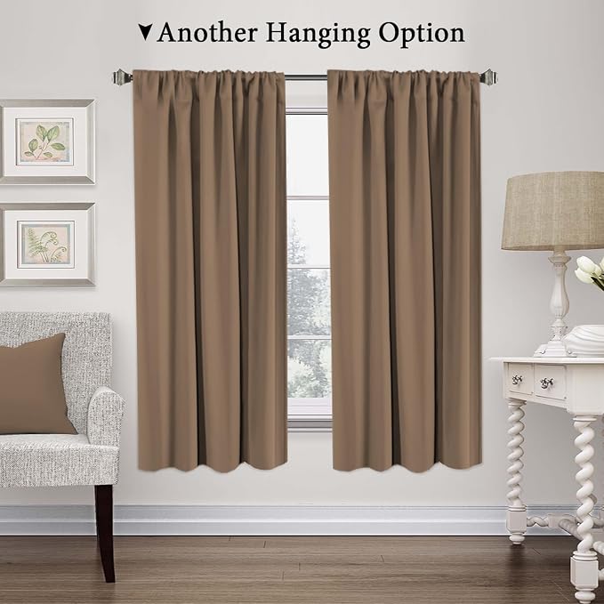 H.VERSAILTEX Blackout Tie Up Curtain 2 Panels Thermal Insulated Window Shade - Image 4