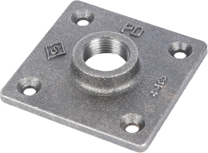 PIPE DECOR Square Floor Flange Fitting, 3/4 Inch, Shelving and Standard 3/4 - Image 8